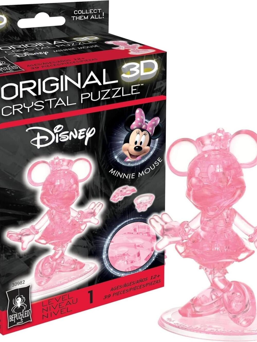 New Sealed Bepuzzled Minnie Mouse Original 3D Crystal Puzzle Level 1  #30982